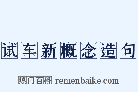 试车新概念造句是什么意思的图片